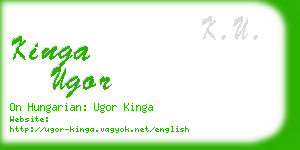 kinga ugor business card